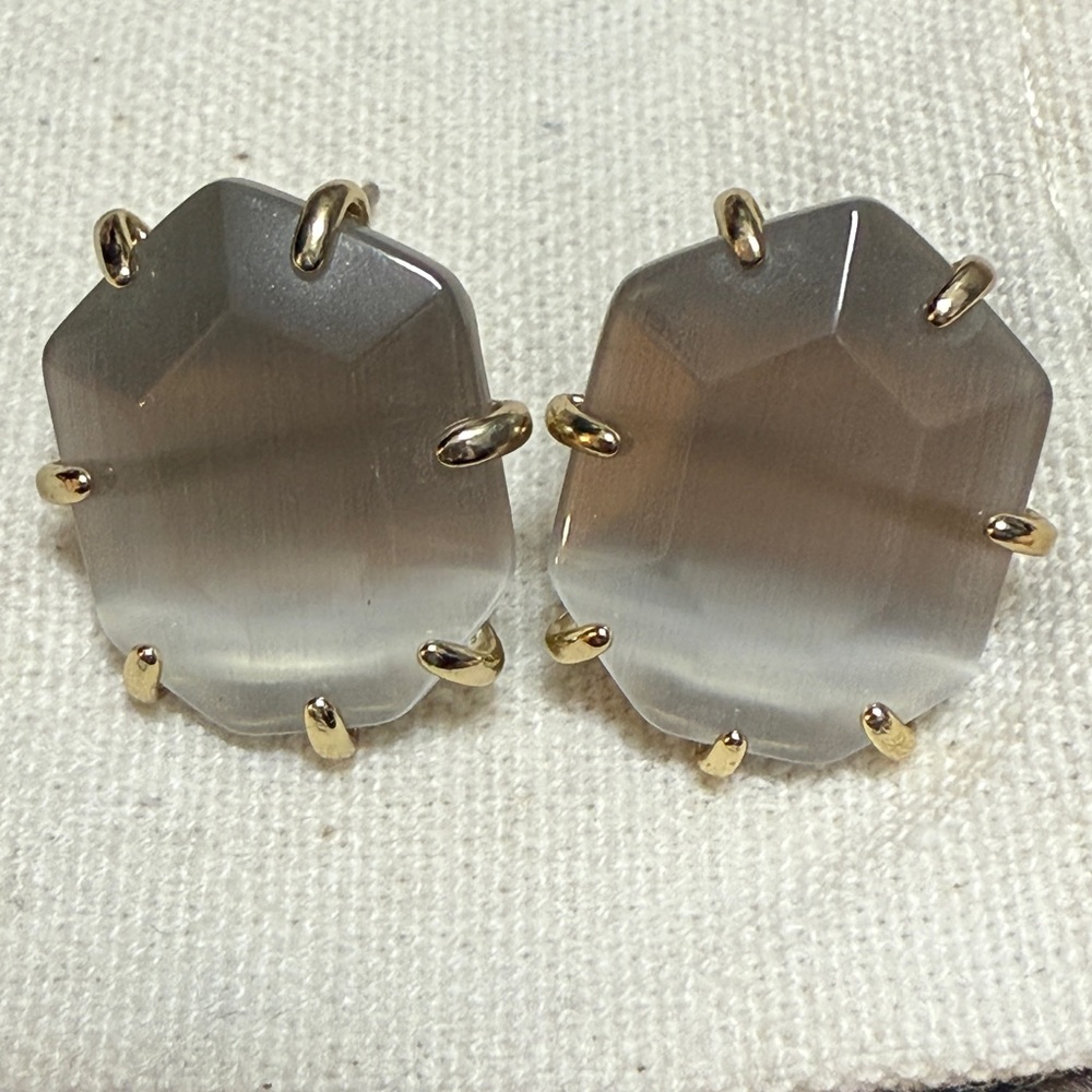 Kendra Scott Slate Gray Morgan Earrings RARE